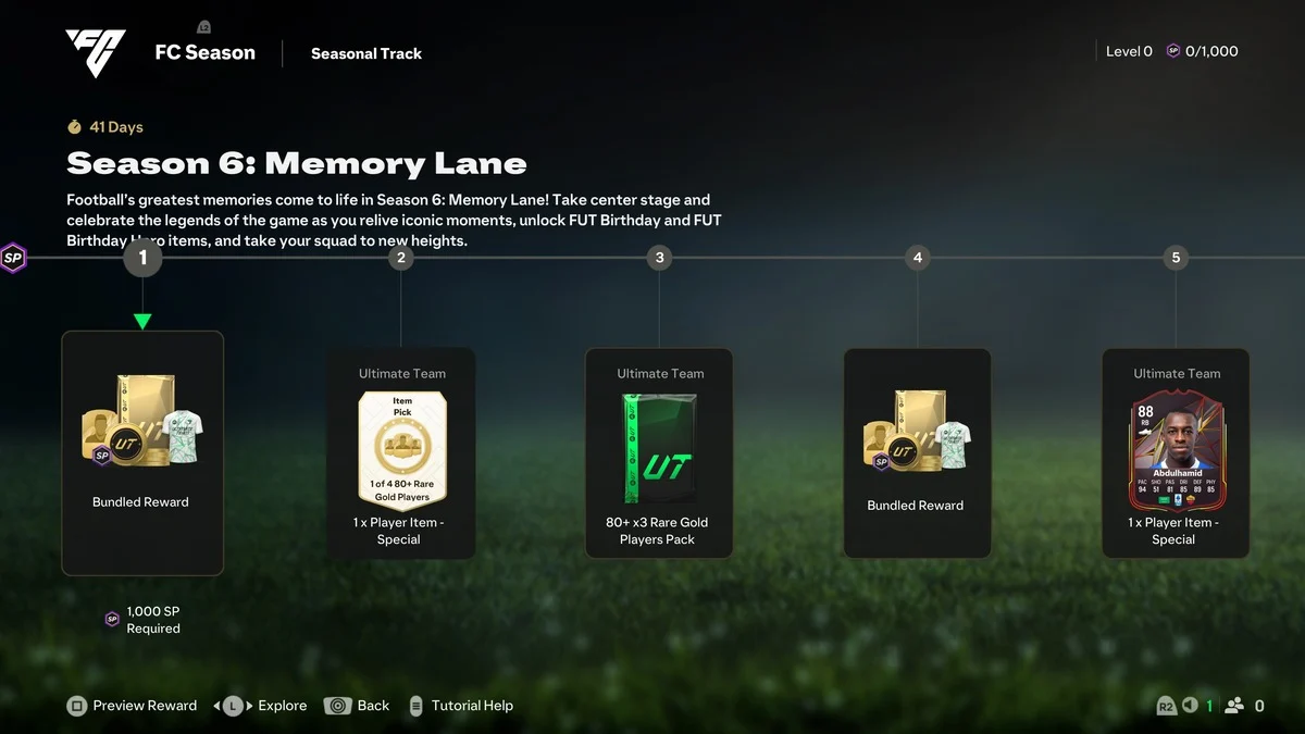 所有EA FC 25 Season 6 Memory Lane Rewards＆最佳選擇